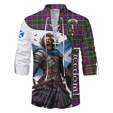 Taylor (Tailylour) Crest Tartan Ghillie Kilt Shirt Inspired by the Freedom of Scottish Warrior