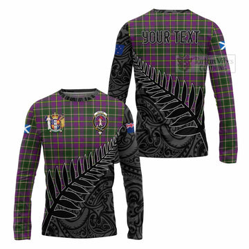 Taylor (Tailylour) Crest Tartan Long Sleeve T-Shirt with New Zealand Silver Fern Half Style