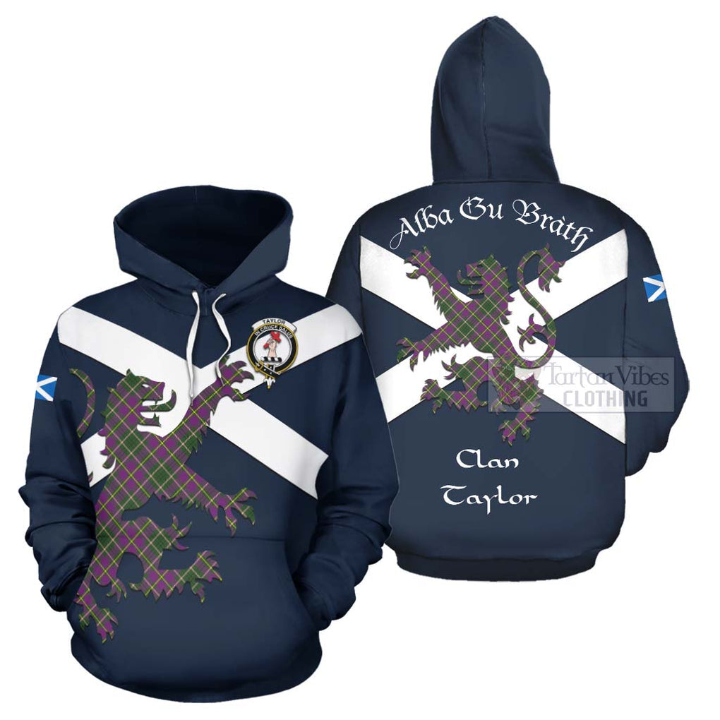 Tartan Vibes Clothing Taylor (Tailylour) Tartan Lion Rampant Hoodie – Proudly Display Your Heritage with Alba Gu Brath and Clan Name