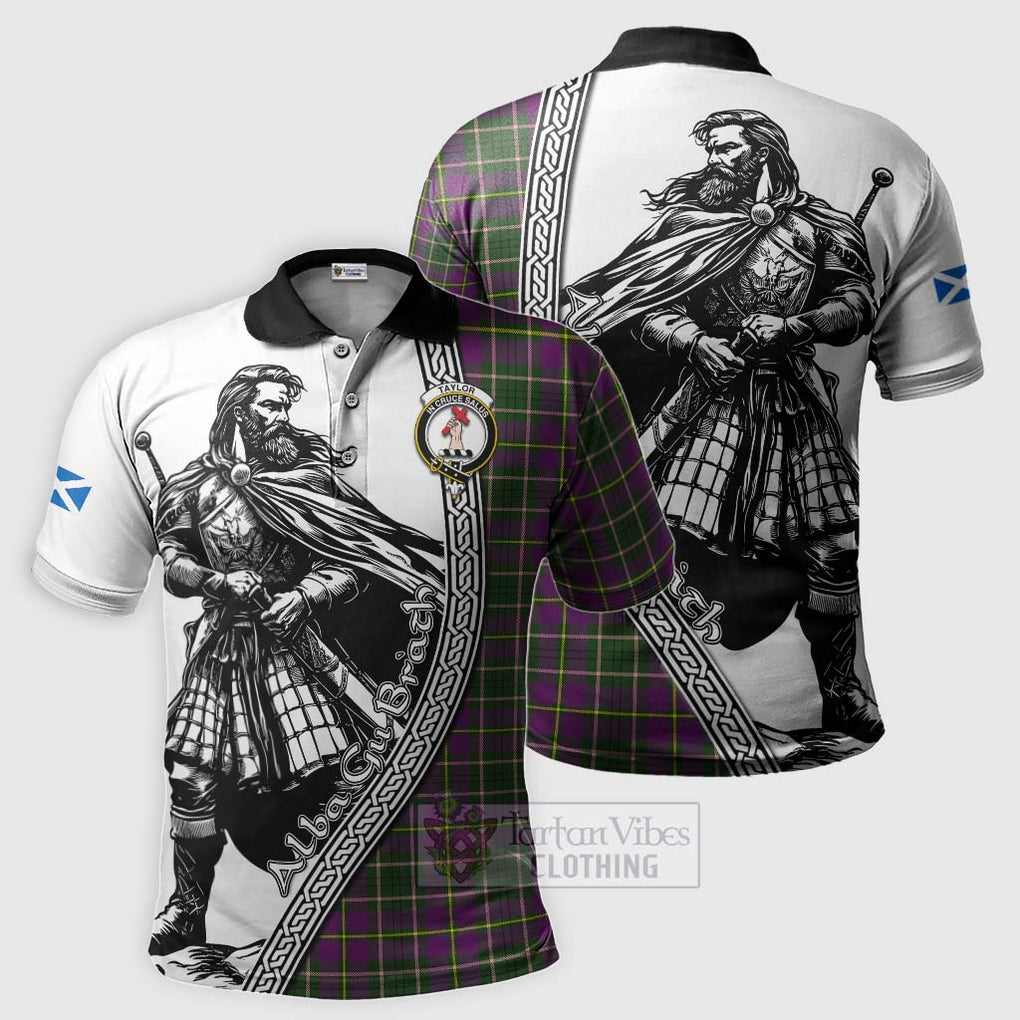 Tartan Vibes Clothing Taylor (Tailylour) Tartan Clan Crest Polo Shirt with Highlander Warrior Celtic Style