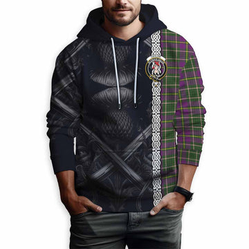 Taylor (Tailylour) Tartan Hoodie with Family Crest Cross Sword Thistle Celtic Vibes