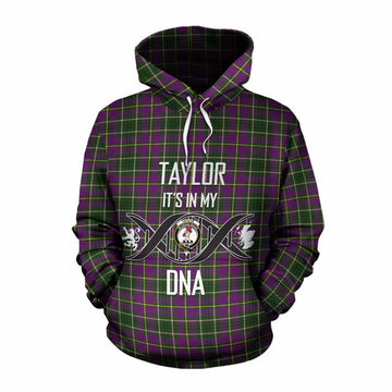 Taylor (Tailylour) Tartan Cotton Hoodie with Family Crest DNA In Me Style