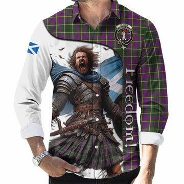 Taylor (Tailylour) Crest Tartan Long Sleeve Button Shirt Inspired by the Freedom of Scottish Warrior