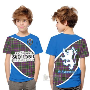 Taylor (Tailylour) Family Crest Tartan Kid T-Shirt Celebrate Saint Andrew's Day in Style