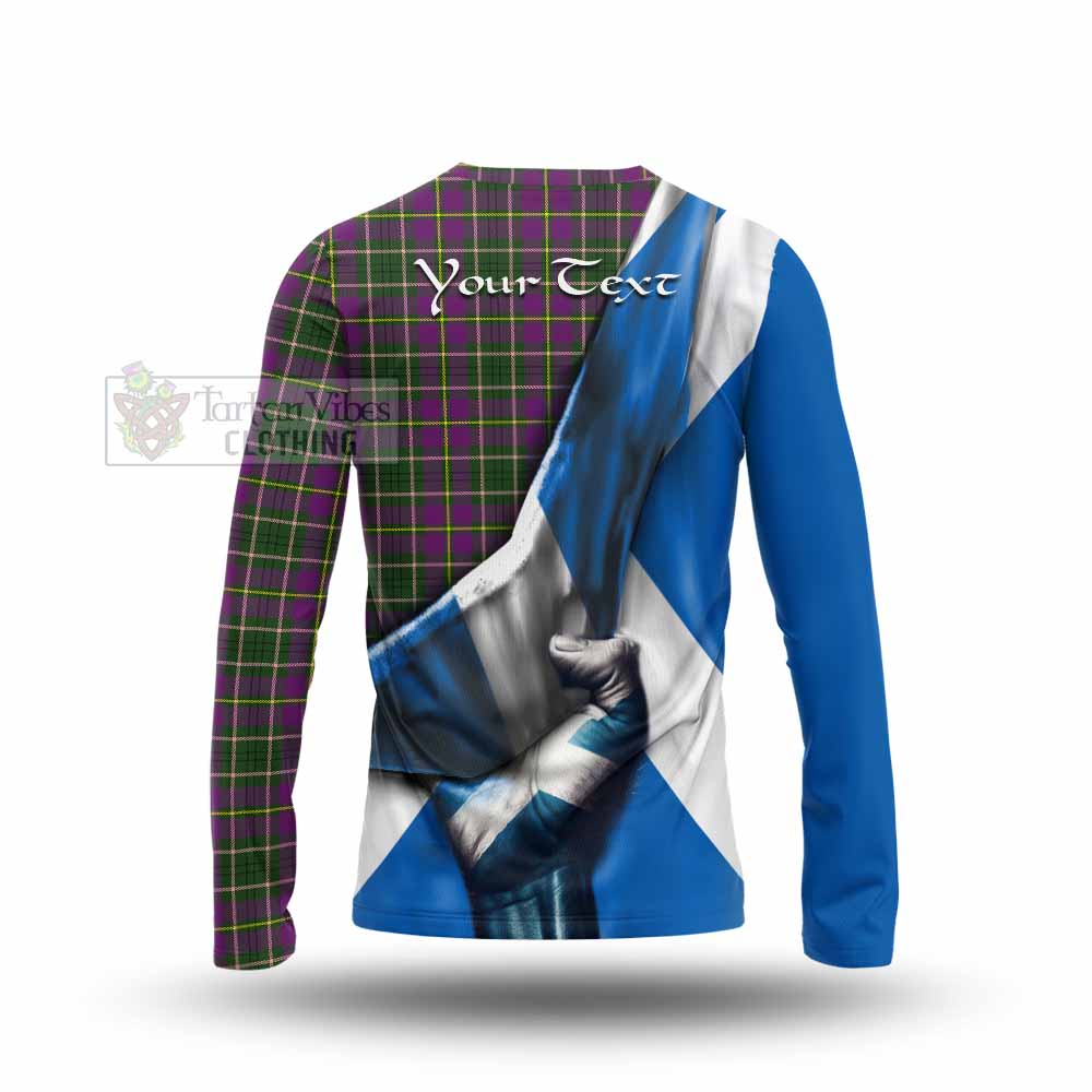 Tartan Vibes Clothing Taylor (Tailylour) Tartan Long Sleeve T-Shirt with Family Crest Scotland Patriotic Style