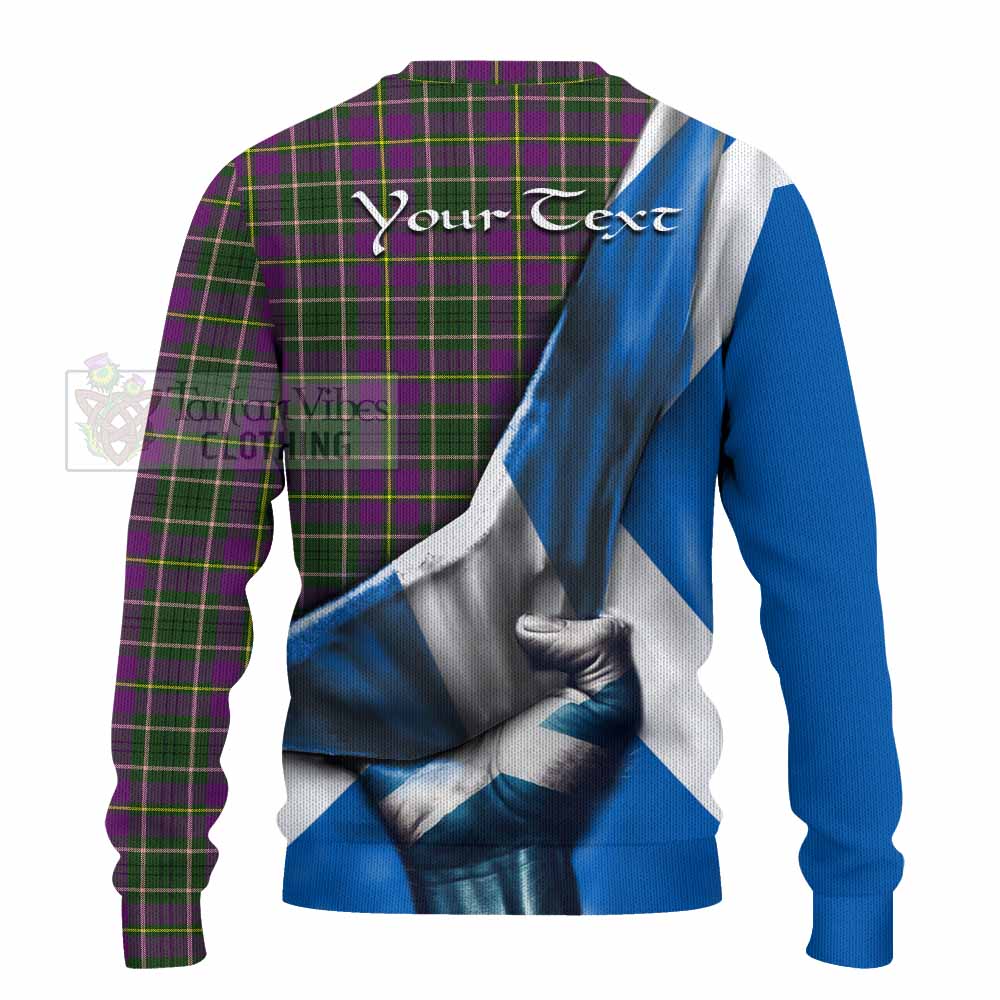 Tartan Vibes Clothing Taylor (Tailylour) Tartan Knitted Sweater with Family Crest Scotland Patriotic Style