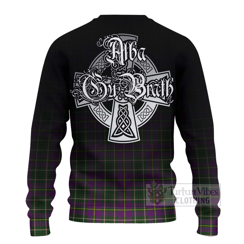 Tartan Vibes Clothing Taylor (Tailylour) Tartan Knitted Sweater Featuring Alba Gu Brath Family Crest Celtic Inspired