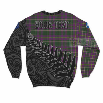 Taylor (Tailylour) Crest Tartan Sweatshirt with New Zealand Silver Fern Half Style