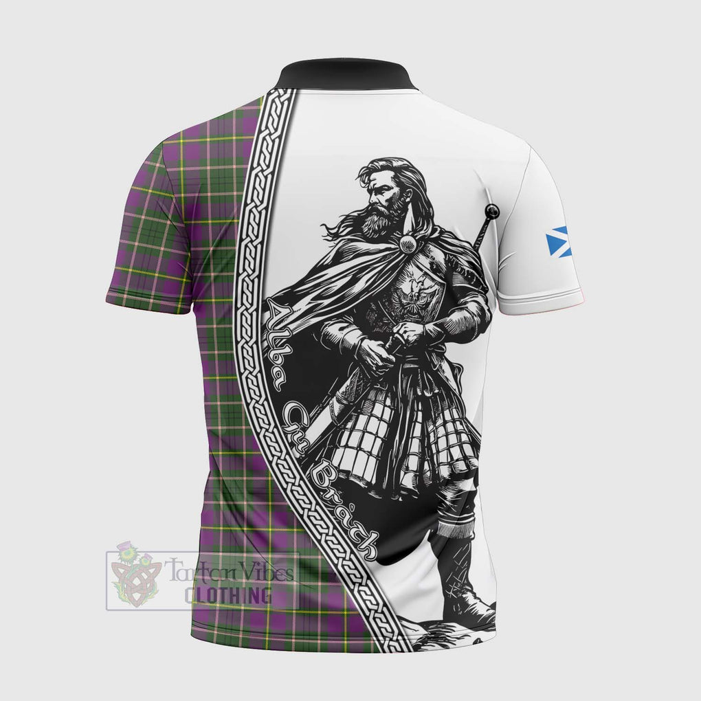 Tartan Vibes Clothing Taylor (Tailylour) Tartan Clan Crest Zipper Polo Shirt with Highlander Warrior Celtic Style