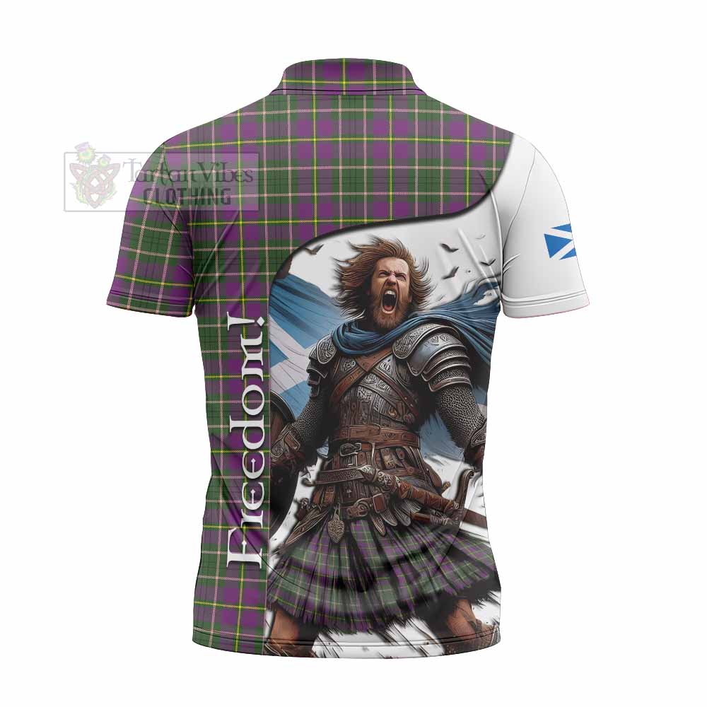 Tartan Vibes Clothing Taylor (Tailylour) Crest Tartan Zipper Polo Shirt Inspired by the Freedom of Scottish Warrior