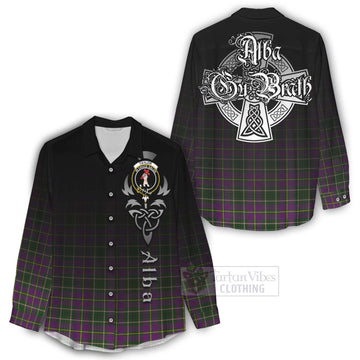 Taylor (Tailylour) Tartan Women's Casual Shirt Featuring Alba Gu Brath Family Crest Celtic Inspired