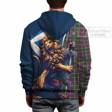 Taylor (Tailylour) Tartan Family Crest Hoodie with Scottish Majestic Lion