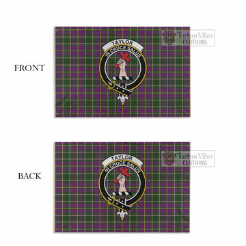 Taylor (Tailylour) Tartan House Flag with Family Crest