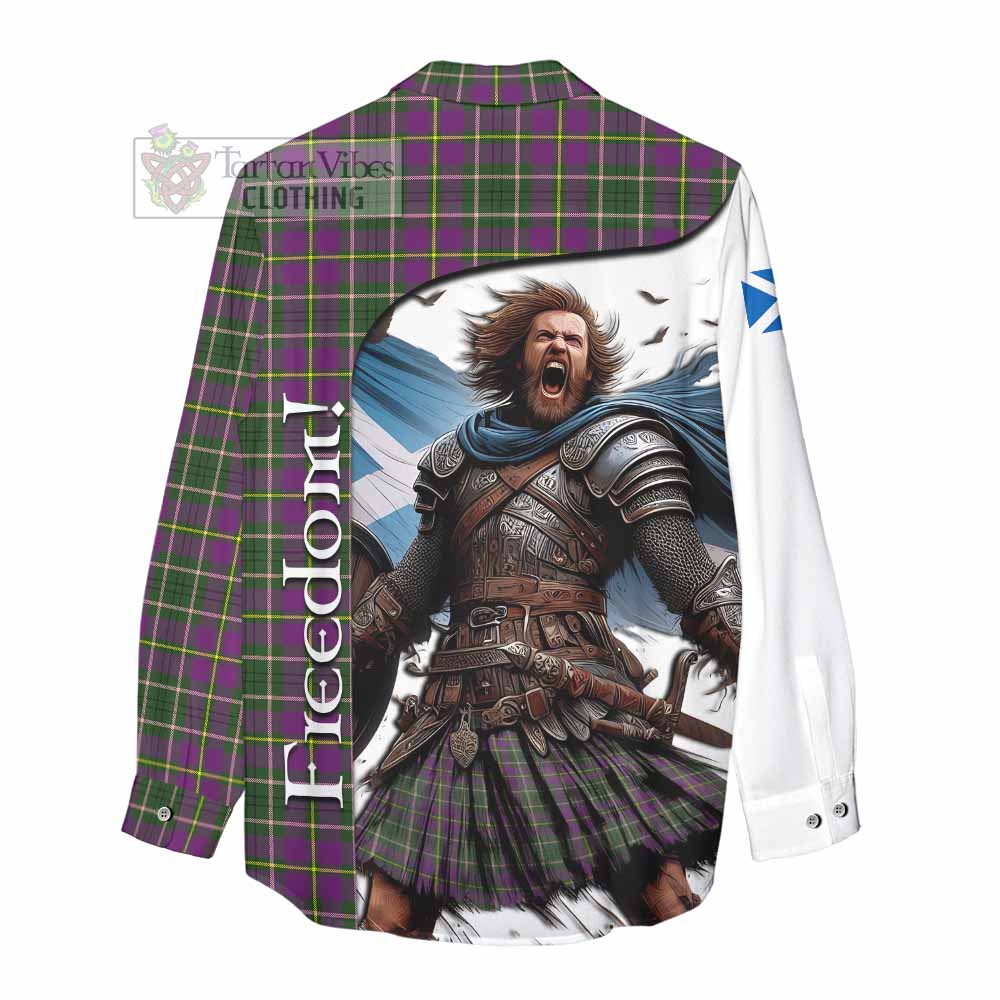 Tartan Vibes Clothing Taylor (Tailylour) Crest Tartan Women's Casual Shirt Inspired by the Freedom of Scottish Warrior