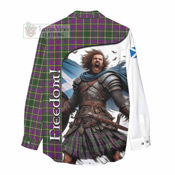 Taylor (Tailylour) Crest Tartan Women's Casual Shirt Inspired by the Freedom of Scottish Warrior