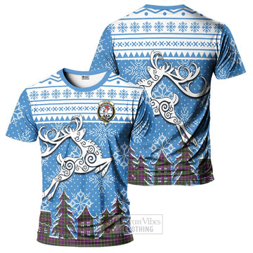 Taylor (Tailylour) Clan Christmas T-Shirt Celtic Reindeer Style