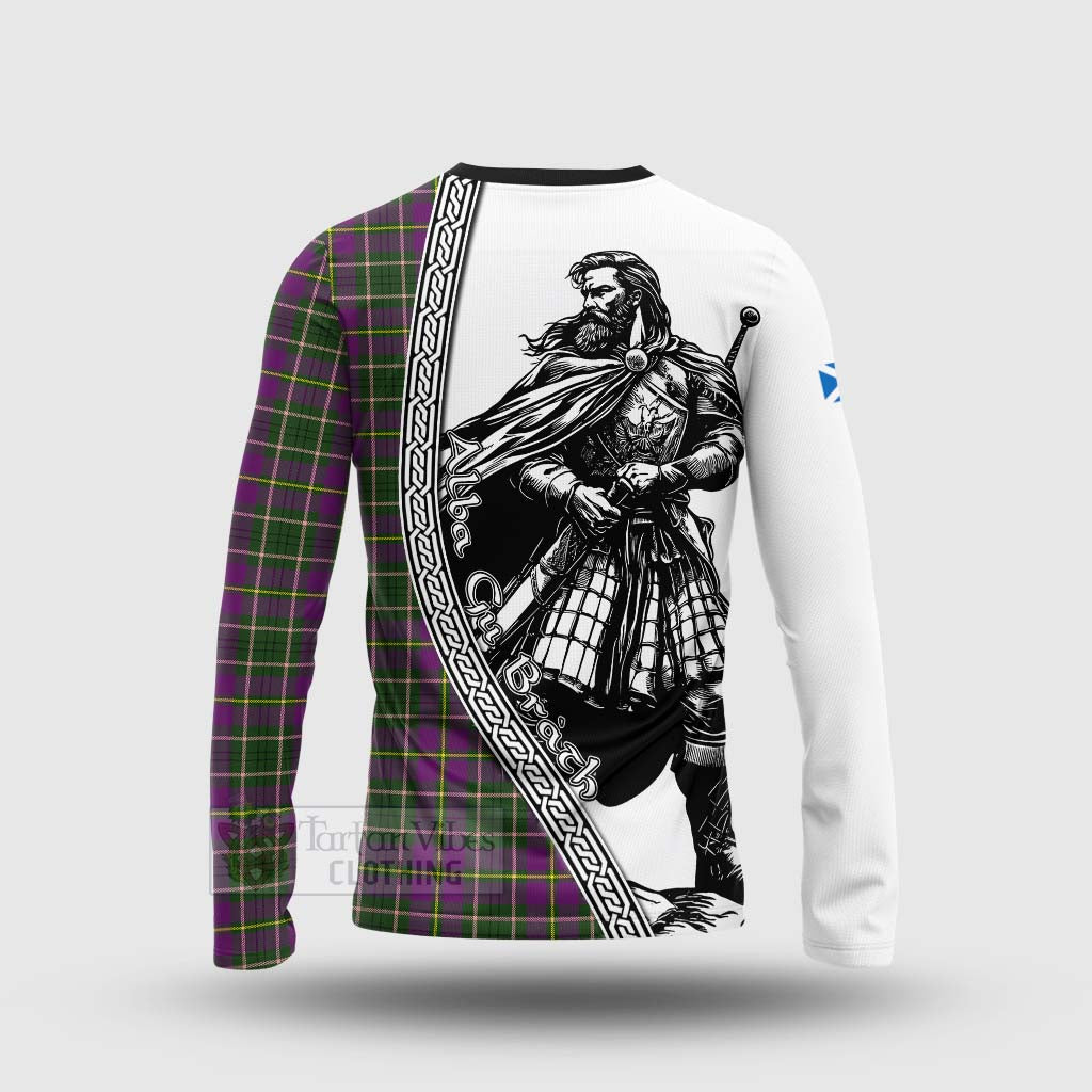 Tartan Vibes Clothing Taylor (Tailylour) Tartan Clan Crest Long Sleeve T-Shirt with Highlander Warrior Celtic Style