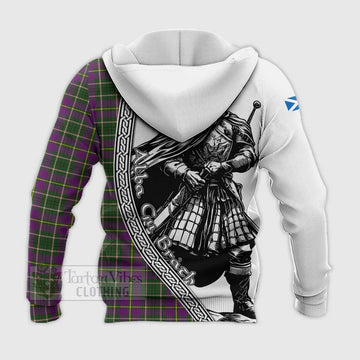 Taylor (Tailylour) Tartan Clan Crest Knitted Hoodie with Highlander Warrior Celtic Style