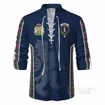 Taylor (Tailylour) Tartan Ghillie Kilt Shirt with Family Crest and Lion Rampant Vibes Sport Style