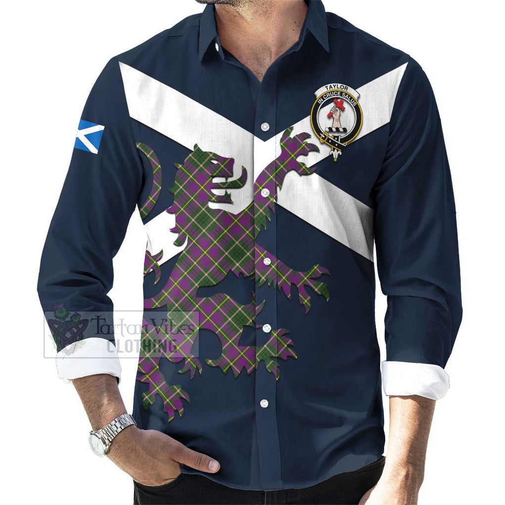 Tartan Vibes Clothing Taylor (Tailylour) Tartan Lion Rampant Long Sleeve Button Shirt – Proudly Display Your Heritage with Alba Gu Brath and Clan Name