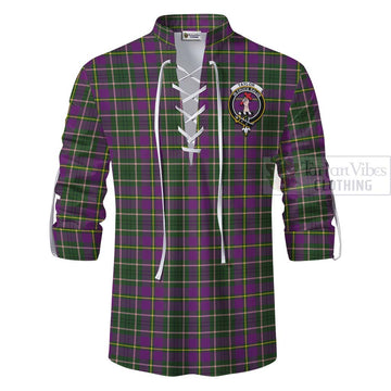 Taylor (Tailylour) Tartan Ghillie Kilt Shirt with Family Crest Celtic Skull Style