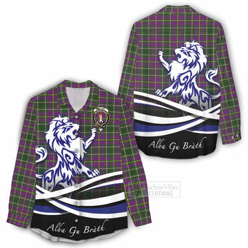 Taylor (Tailylour) Tartan Women's Casual Shirt with Alba Gu Brath Regal Lion Emblem