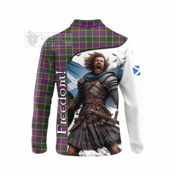 Taylor (Tailylour) Crest Tartan Long Sleeve Polo Shirt Inspired by the Freedom of Scottish Warrior