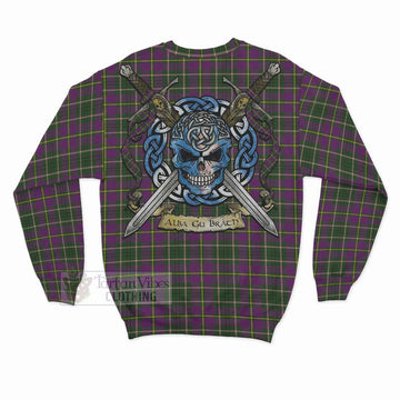 Taylor (Tailylour) Tartan Sweatshirt with Family Crest Celtic Skull Style