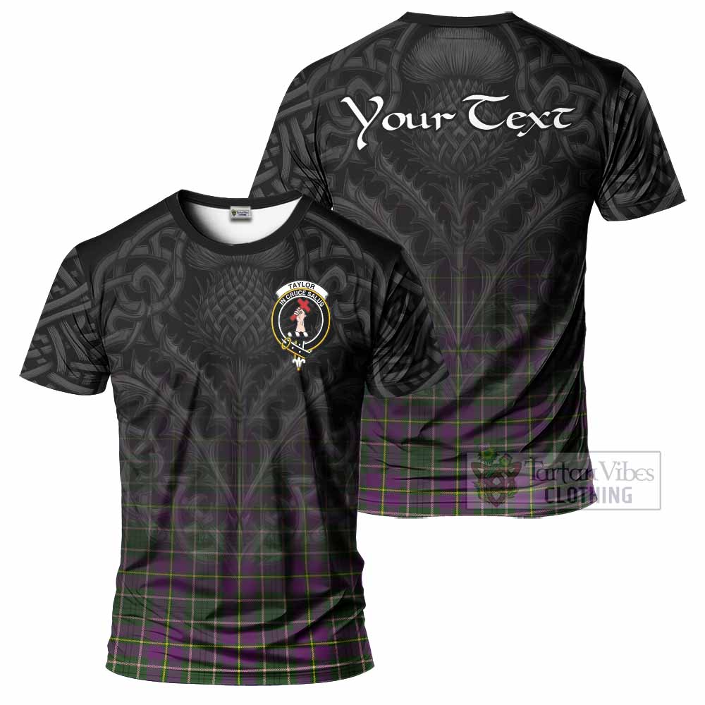 Tartan Vibes Clothing Taylor (Tailylour) Tartan T-Shirt with Family Crest Celtic Thistle Vibes