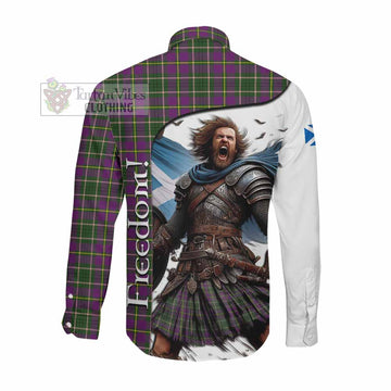 Taylor (Tailylour) Crest Tartan Long Sleeve Button Shirt Inspired by the Freedom of Scottish Warrior