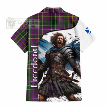 Taylor (Tailylour) Crest Tartan Short Sleeve Button Shirt Inspired by the Freedom of Scottish Warrior