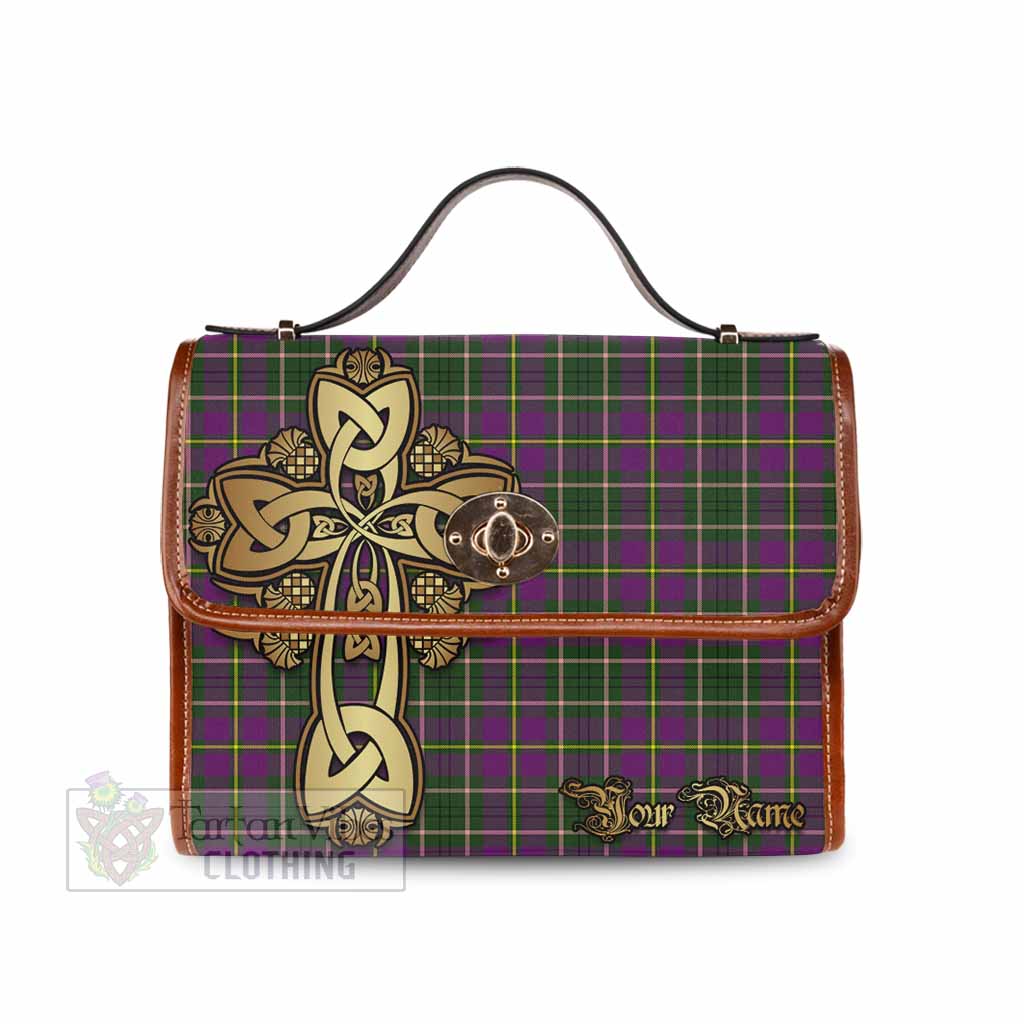 Tartan Vibes Clothing Taylor (Tailylour) Tartan Waterproof Canvas Bag Golden Thistle Celtic Cross Style