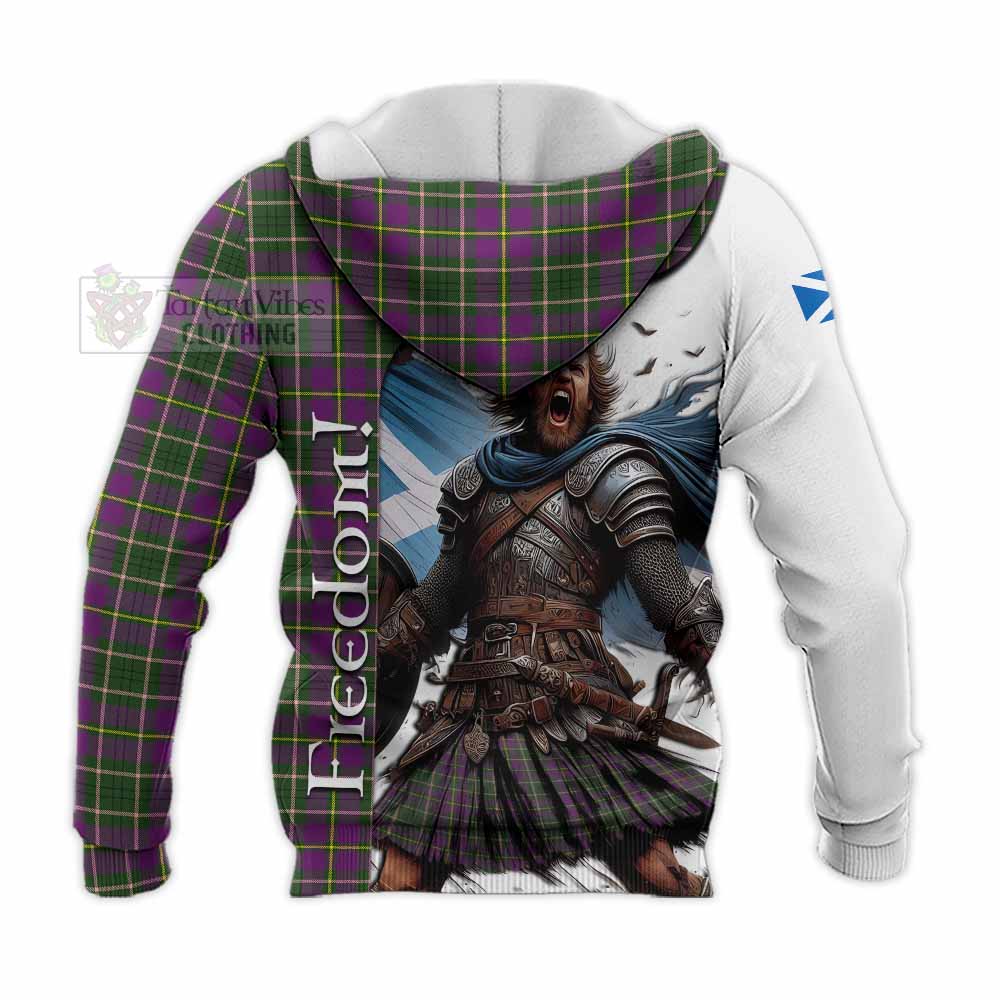 Tartan Vibes Clothing Taylor (Tailylour) Crest Tartan Knitted Hoodie Inspired by the Freedom of Scottish Warrior