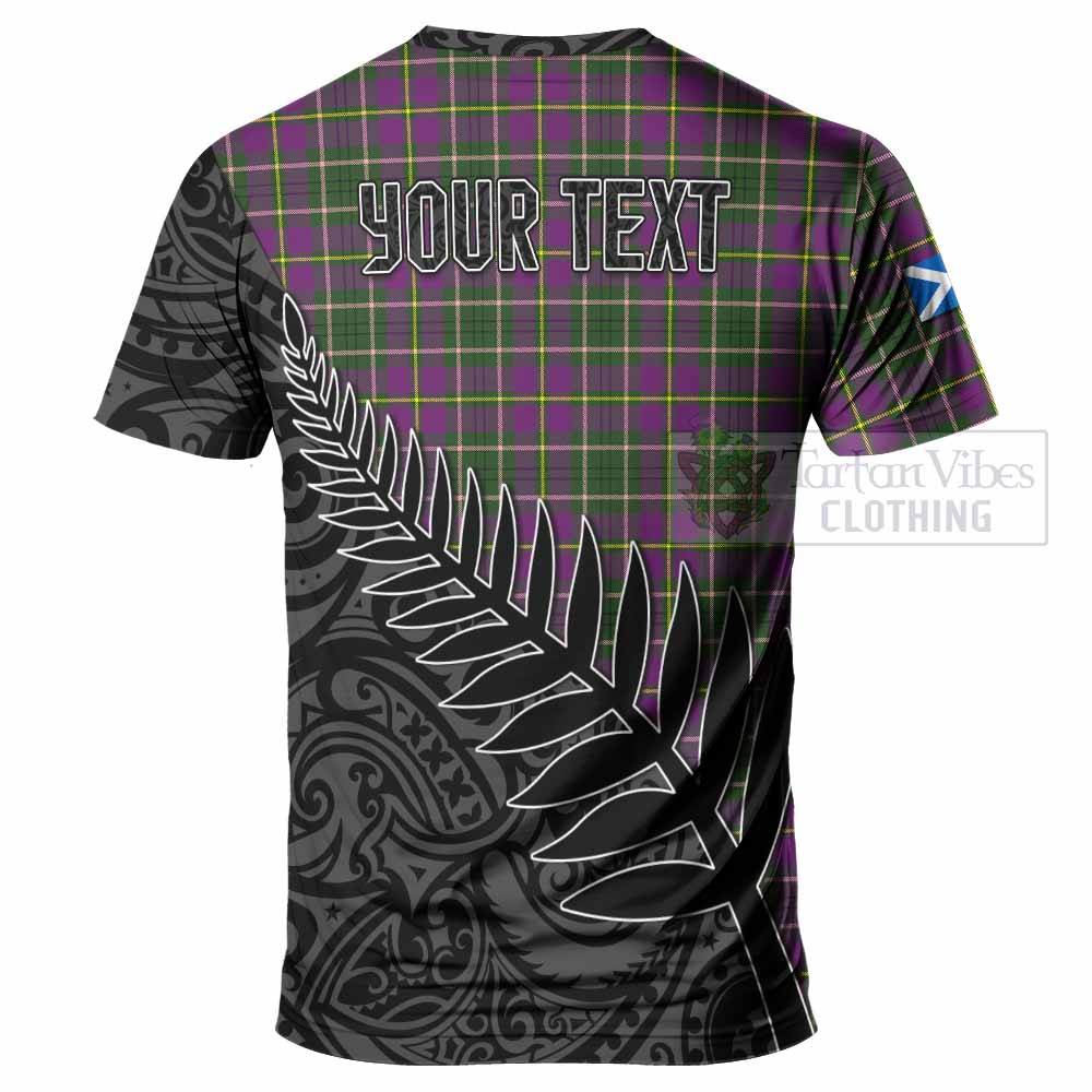 Tartan Vibes Clothing Taylor (Tailylour) Crest Tartan T-Shirt with New Zealand Silver Fern Half Style