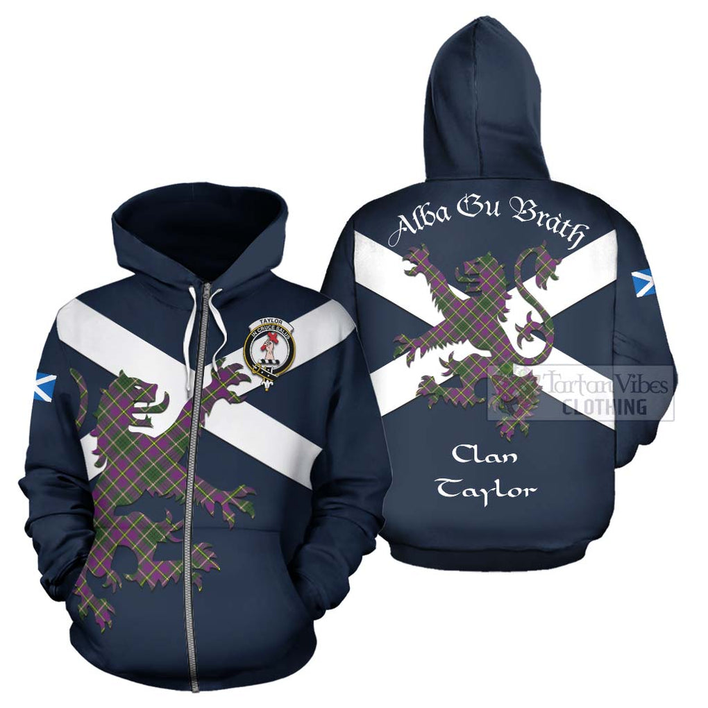 Tartan Vibes Clothing Taylor (Tailylour) Tartan Lion Rampant Hoodie – Proudly Display Your Heritage with Alba Gu Brath and Clan Name