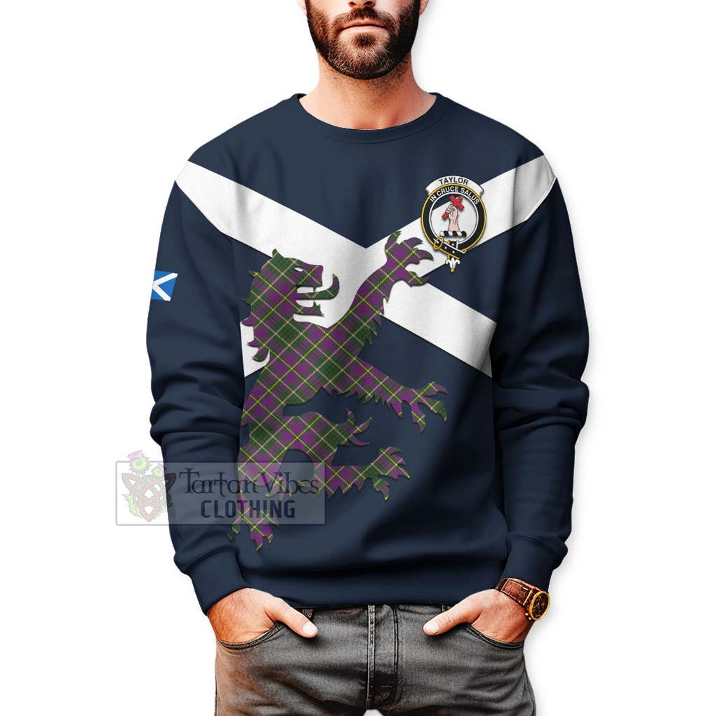 Tartan Vibes Clothing Taylor (Tailylour) Tartan Lion Rampant Sweatshirt – Proudly Display Your Heritage with Alba Gu Brath and Clan Name