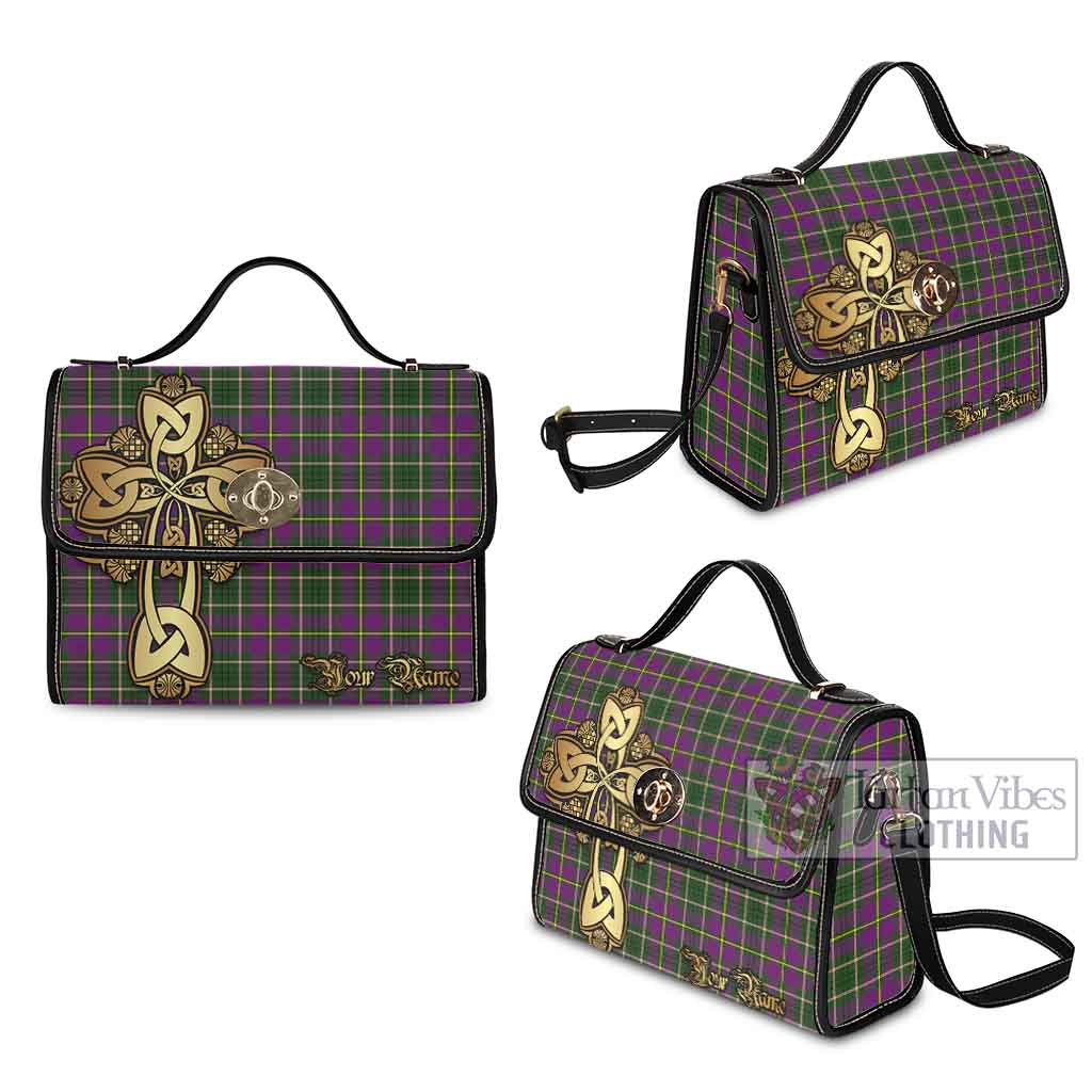 Tartan Vibes Clothing Taylor (Tailylour) Tartan Waterproof Canvas Bag Golden Thistle Celtic Cross Style