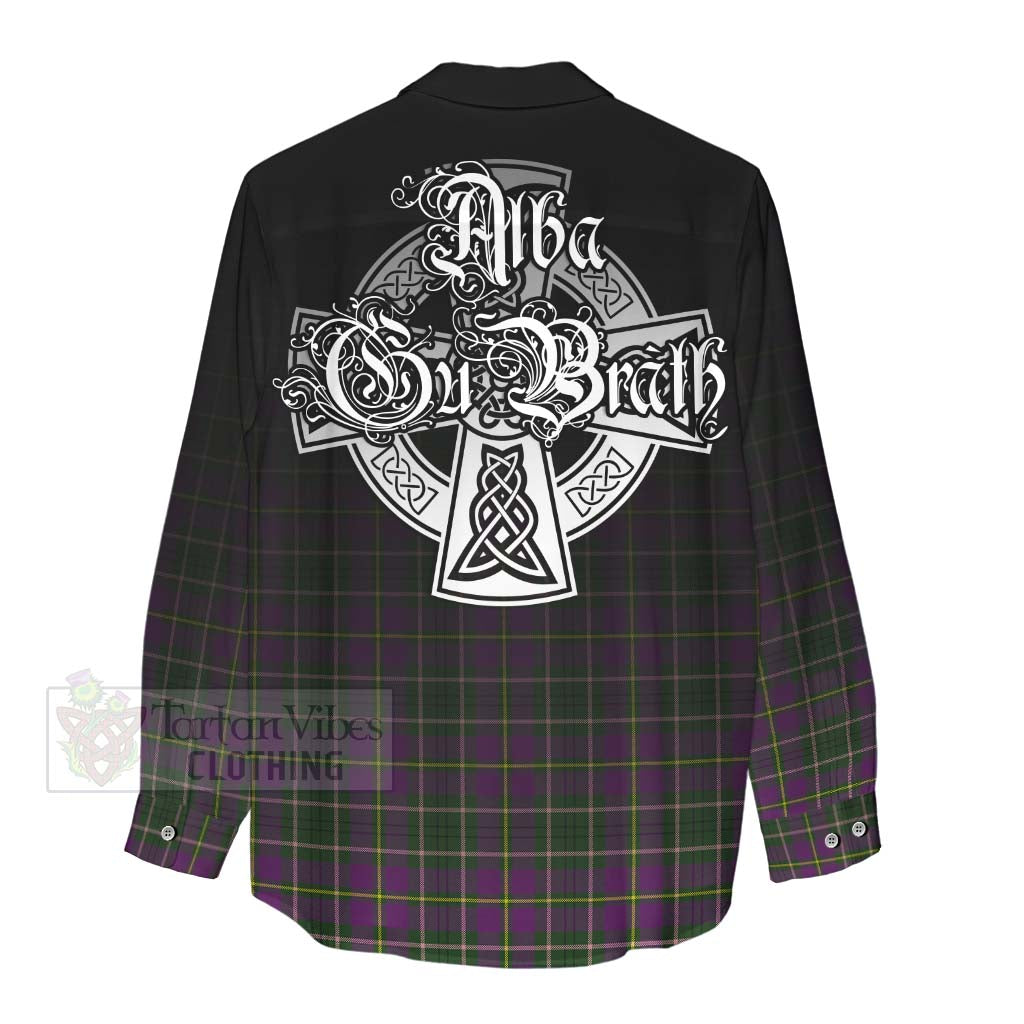 Tartan Vibes Clothing Taylor (Tailylour) Tartan Women's Casual Shirt Featuring Alba Gu Brath Family Crest Celtic Inspired