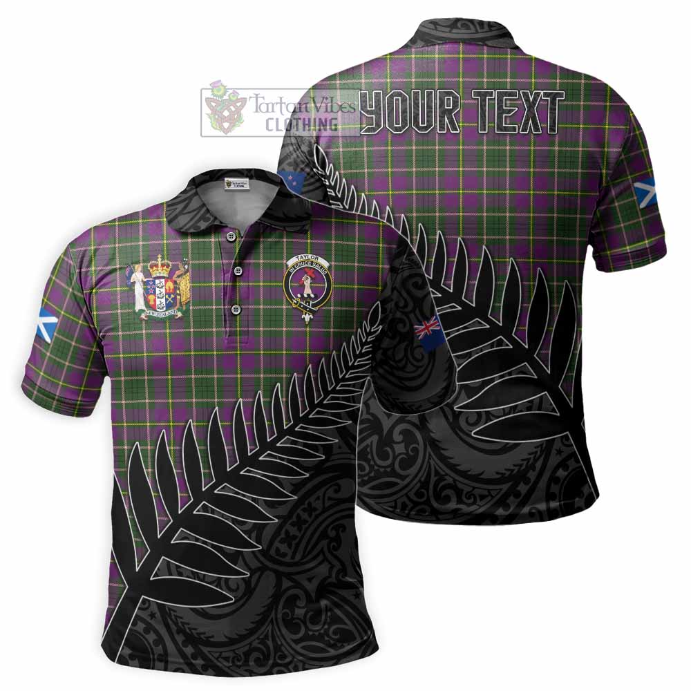 Taylor (Tailylour) Crest Tartan Polo Shirt with New Zealand Silver Fern Half Style