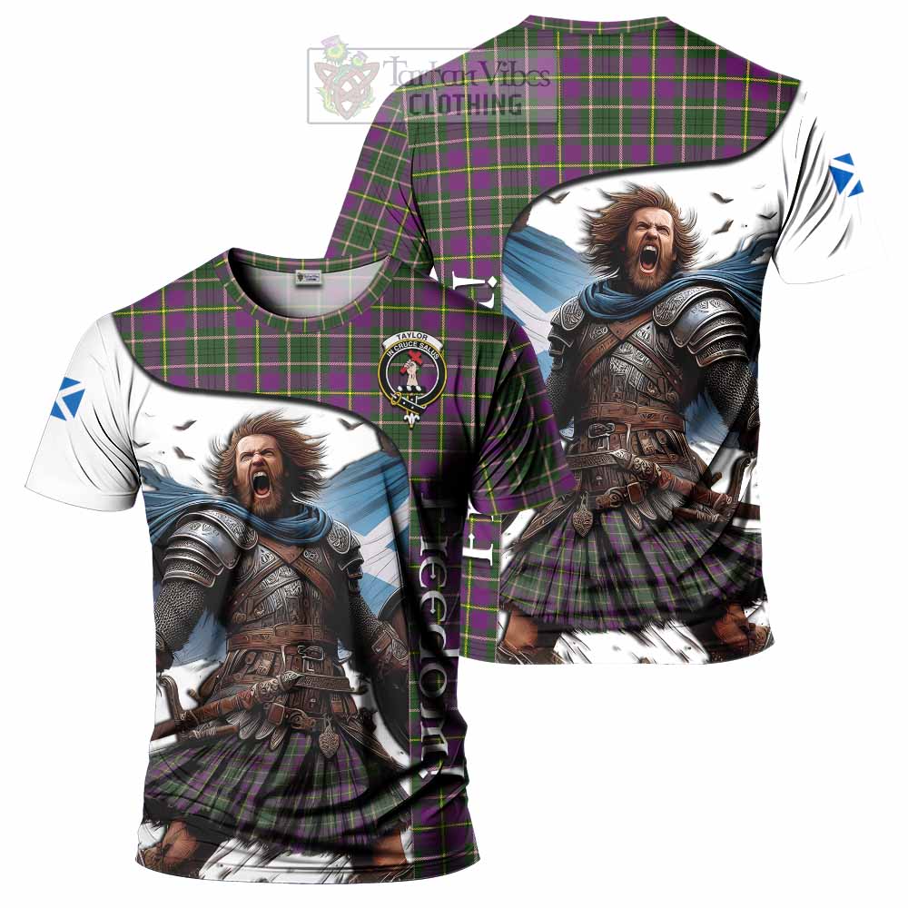 Taylor (Tailylour) Crest Tartan T-Shirt Inspired by the Freedom of Scottish Warrior