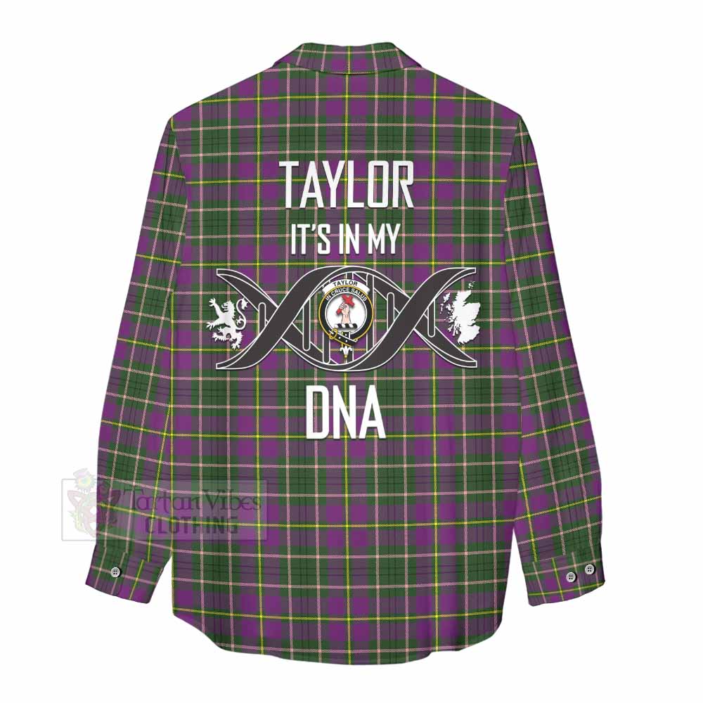 Tartan Vibes Clothing Taylor (Tailylour) Tartan Women's Casual Shirt with Family Crest DNA In Me Style