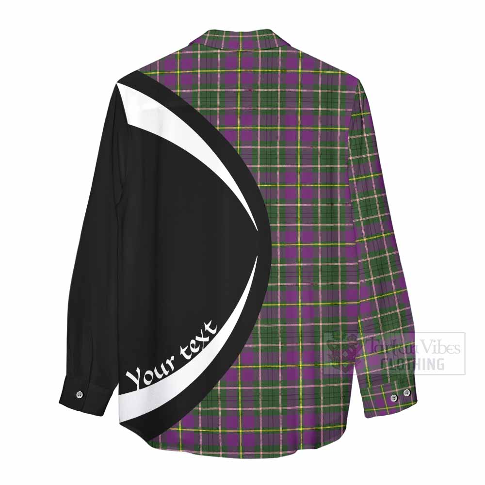 Tartan Vibes Clothing Taylor (Tailylour) Tartan Women's Casual Shirt with Family Crest Circle Style