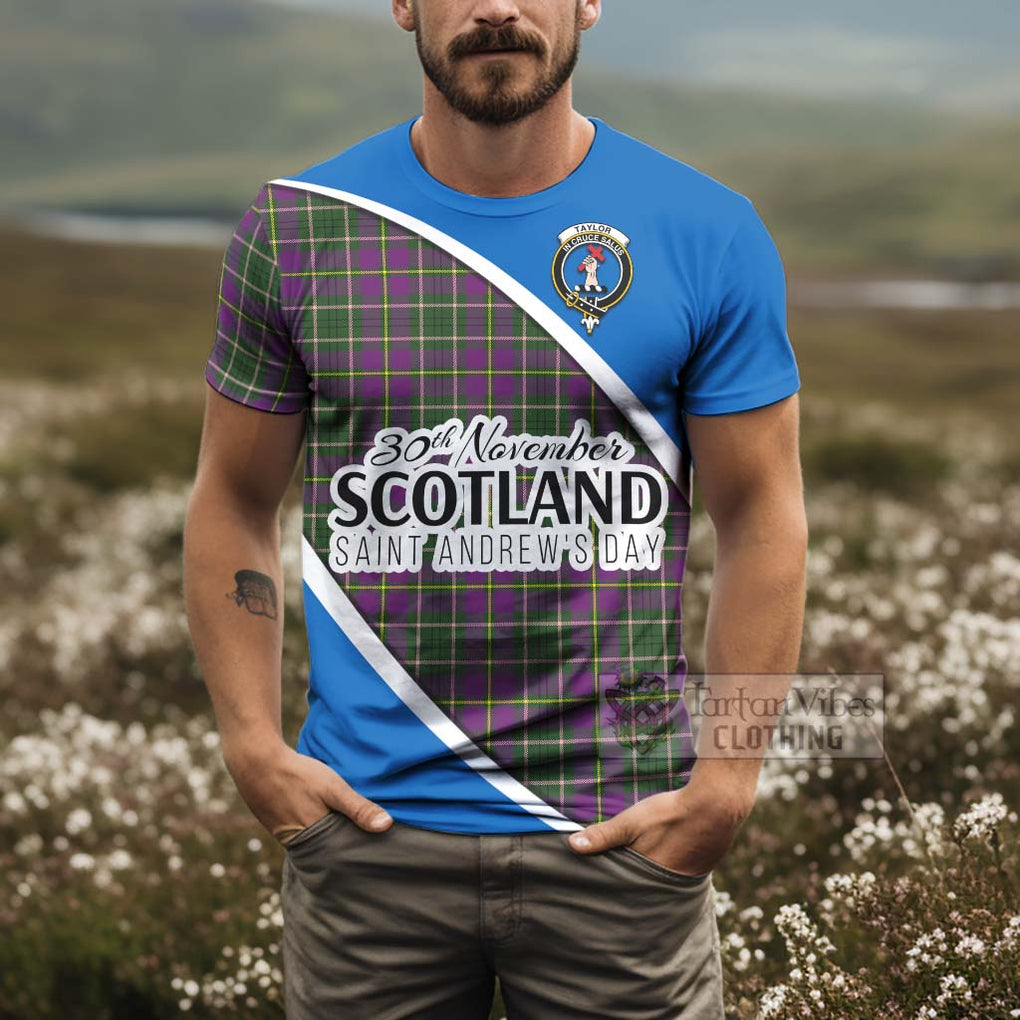 Tartan Vibes Clothing Taylor (Tailylour) Family Crest Tartan T-Shirt Celebrate Saint Andrew's Day in Style