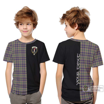 Taylor Weathered Tartan Kid T-Shirt with Family Crest and Half Of Me Style