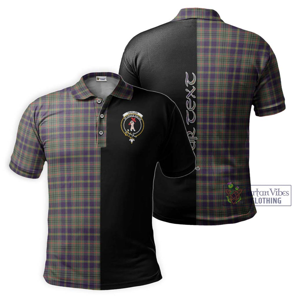 Taylor Weathered Tartan Polo Shirt with Family Crest and Half Of Me Style Kid - Tartanvibesclothing Shop