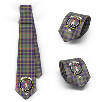 Taylor Weathered Tartan Classic Necktie with Family Crest