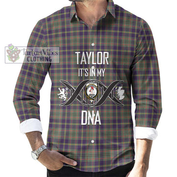 Taylor Weathered Tartan Long Sleeve Button Shirt with Family Crest DNA In Me Style