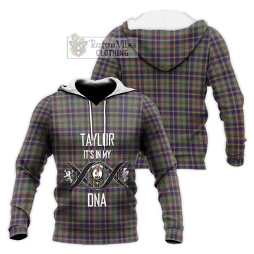 Taylor Weathered Tartan Knitted Hoodie with Family Crest DNA In Me Style