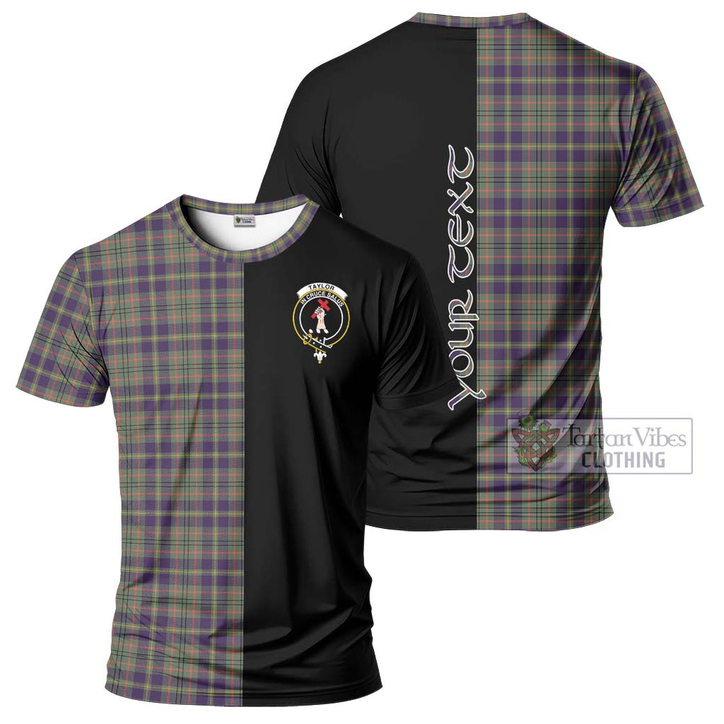 Taylor Weathered Tartan T-Shirt with Family Crest and Half Of Me Style Kid's Shirt - Tartanvibesclothing Shop