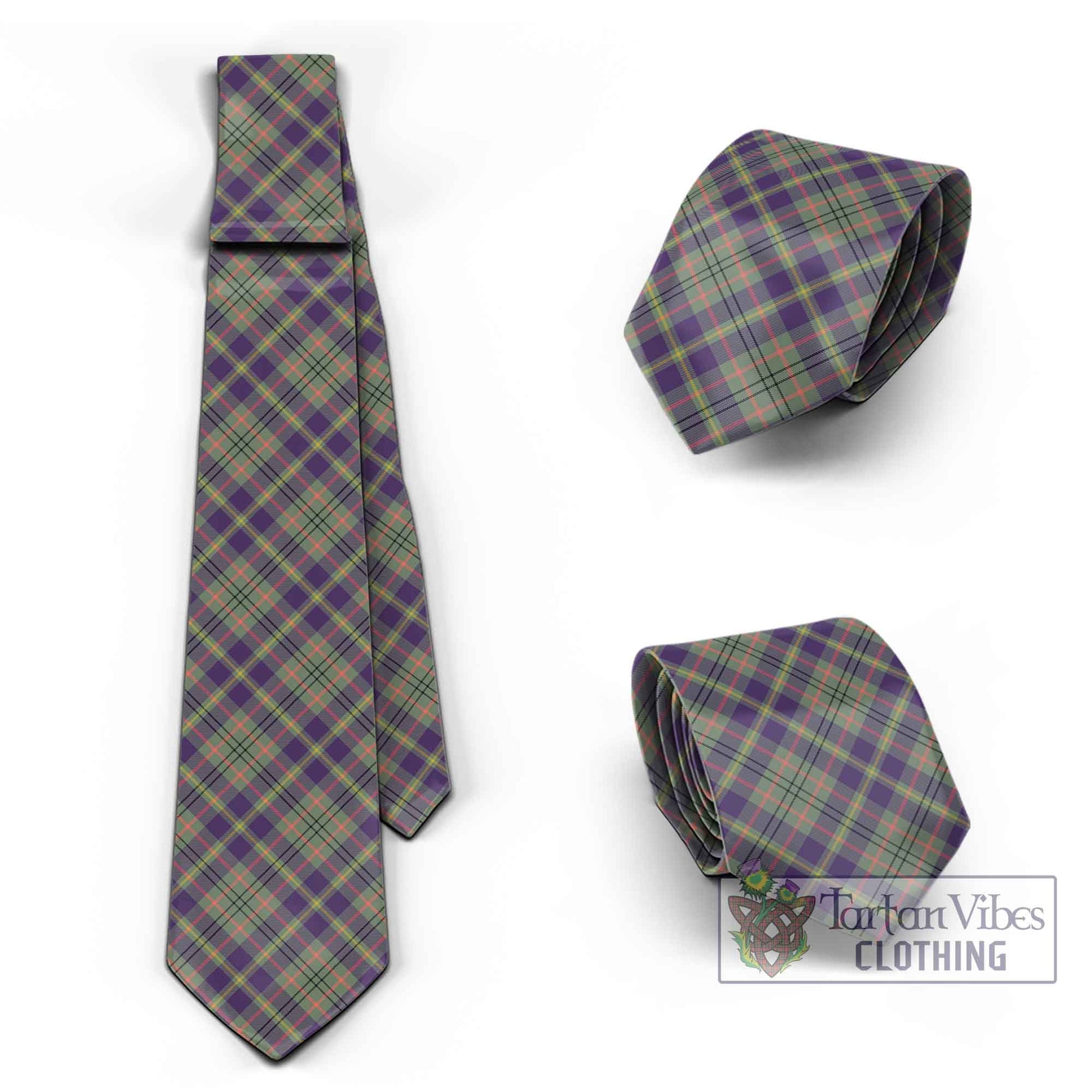 Tartan Vibes Clothing Taylor Weathered Tartan Classic Necktie Cross Style